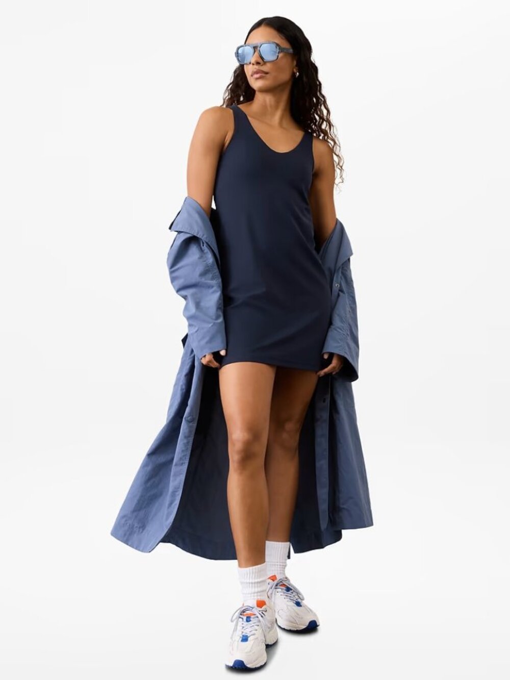 Athleta Transcend Dress Pink Medium TALL MT Built-In Shorts Athleisure or Active - Picture 10 of 12